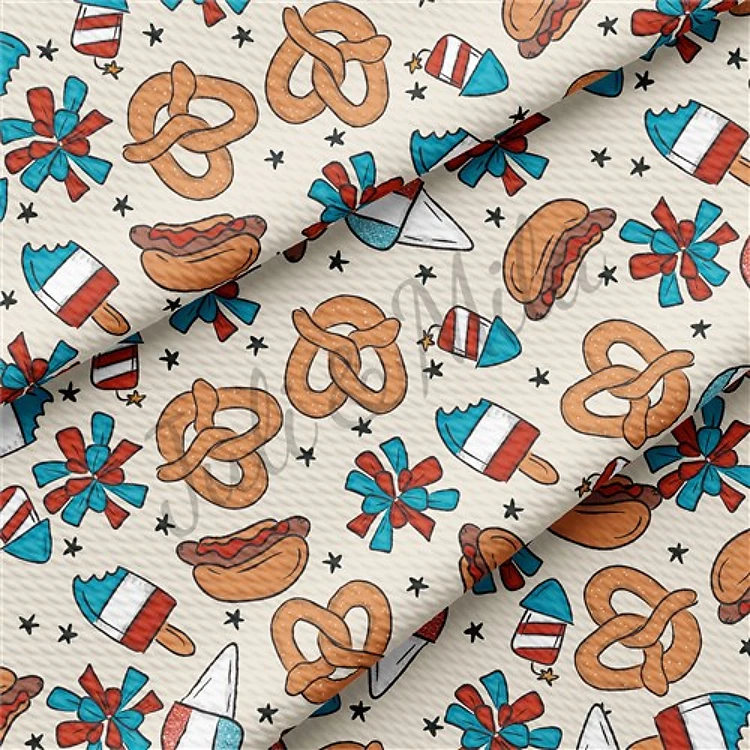 Patriotic 4th of July Liverpool Fabric PT58 TBP102 & Get a Free $89.99 Embroidery Bundle