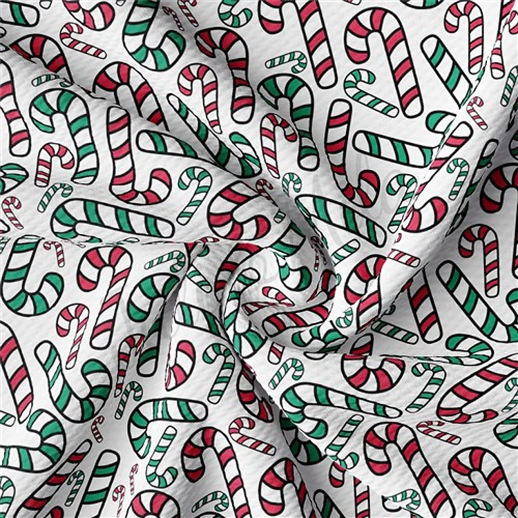 Christmas Liverpool Bullet Textured Stretch Solid Strip Thick Knit Jersey Fabric