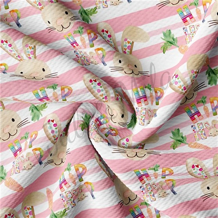 Easter Easter67 Liverpool Bullet Textured Stretch Solid Strip Thick Knit Jersey Fabric