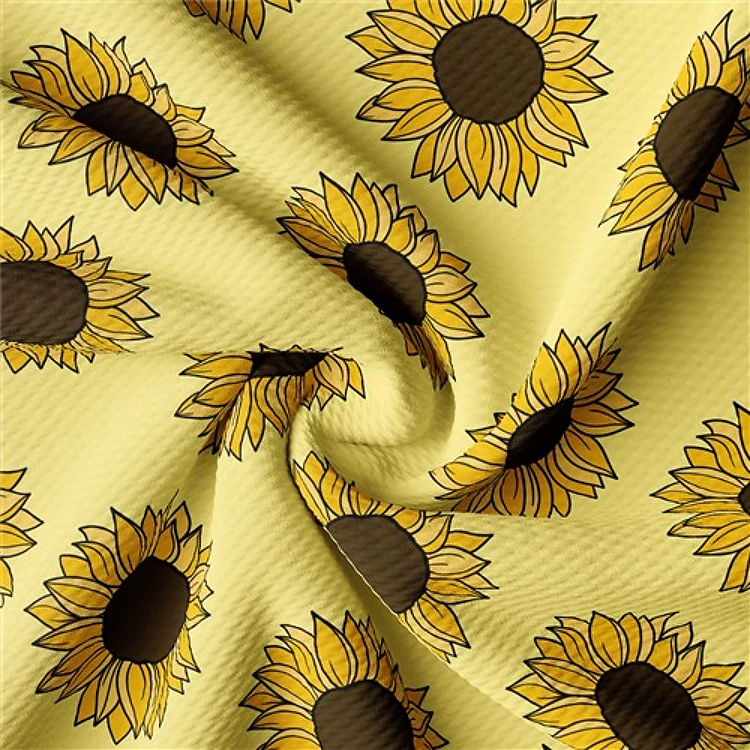 Printed Floral Fabric for Bows Sunflowers (F82) & Get a Free $89.99 Embroidery Bundle