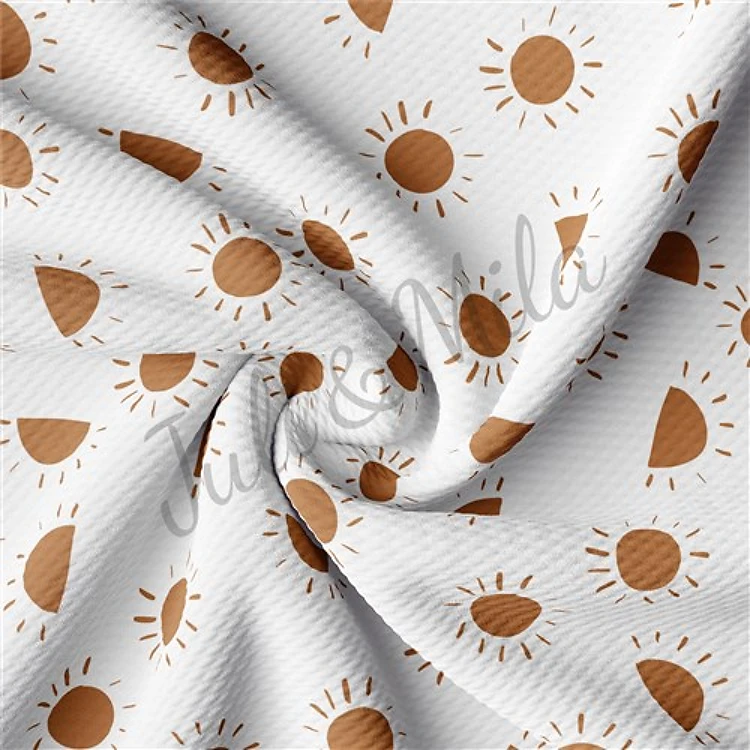 Printed goldsun Liverpool Bullet Textured Stretch Solid Strip Thick Knit Jersey Fabric