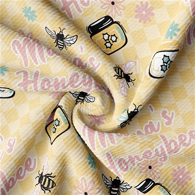 Mama's Honeybee Printed Liverpool Mother's Day AA1601 & Get a Free $89.99 Embroidery Bundle