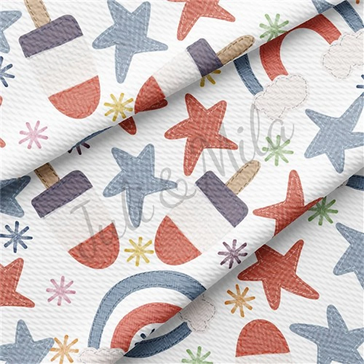 Patriotic 4th of July Liverpool Fabric PT64 TBP102 & Get a Free $89.99 Embroidery Bundle