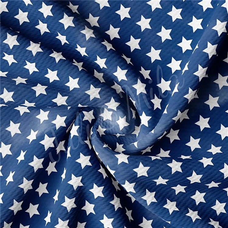 Patriotic 4th of July PT41 Liverpool Bullet Textured Stretch Solid Strip Thick Knit Jersey Fabric