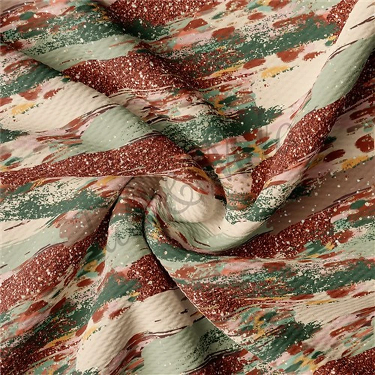 Printed Liverpool Bullet Textured Stretch Solid Strip Thick Knit Jersey Fabric