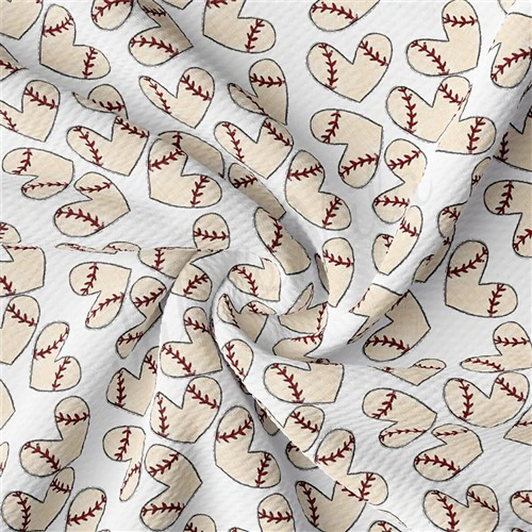 Printed Liverpool Fabric AA2514 Baseball & Get a Free $89.99 Embroidery Bundle