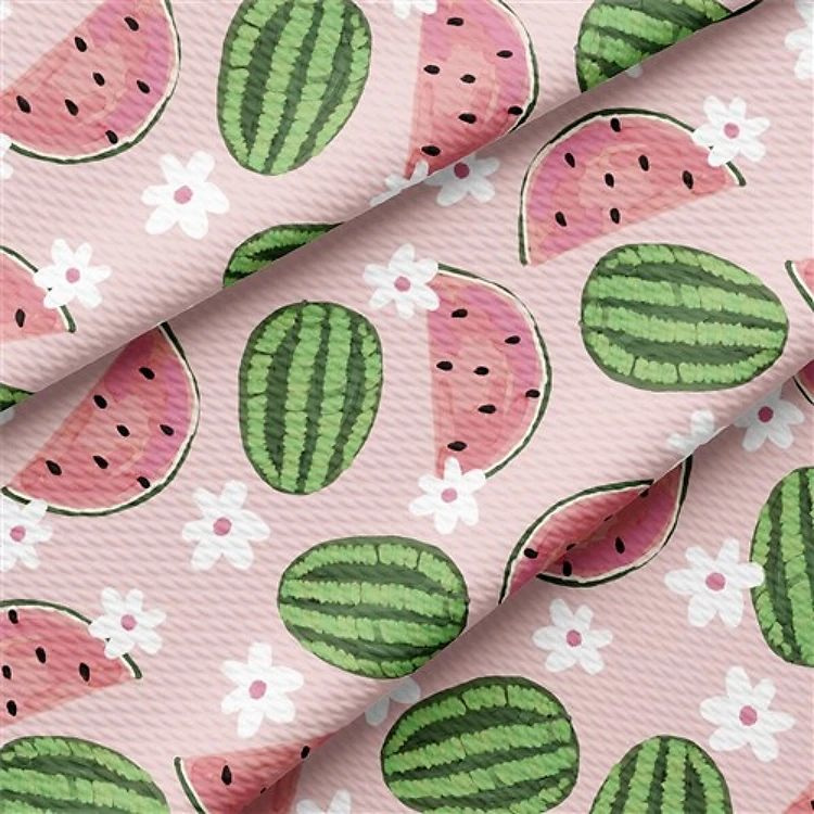 Watermelon Printed Liverpool Fabric AA1851 & Get a Free $89.99 Embroidery Bundle