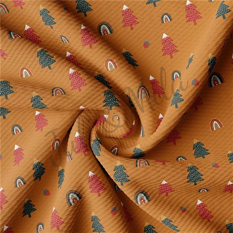 Christmas Printed Liverpool Bullet Textured Stretch Solid Strip Thick Knit Jersey Fabric
