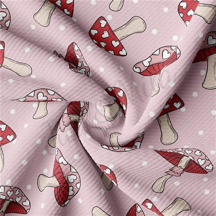 Valentine's Day Printed Liverpool Bullet Textured Stretch Solid Strip Thick Knit Jersey Fabric