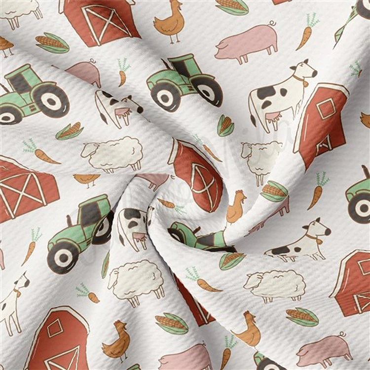 Farm Animals Printed Liverpool Fabric farm AA1854 & Get a Free $89.99 Embroidery Bundle