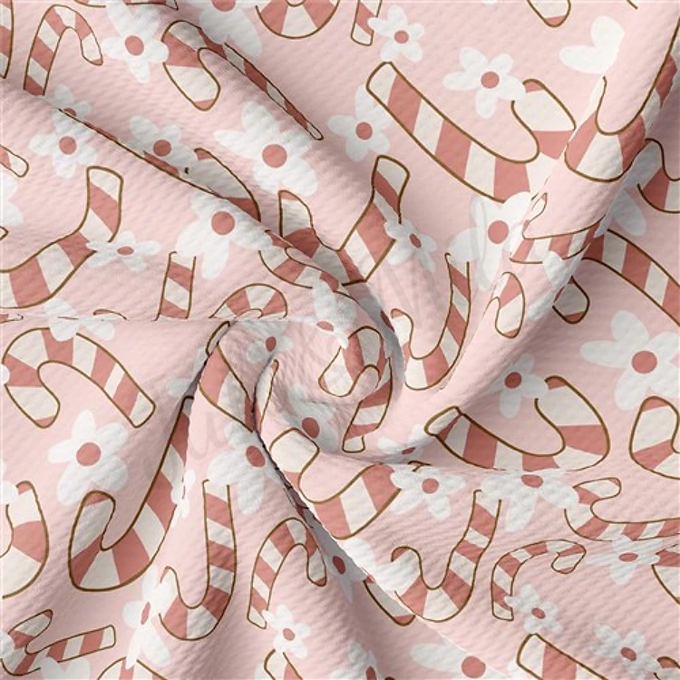 Christmas Printed Liverpool Bullet Textured Stretch Solid Strip Thick Knit Jersey Fabric