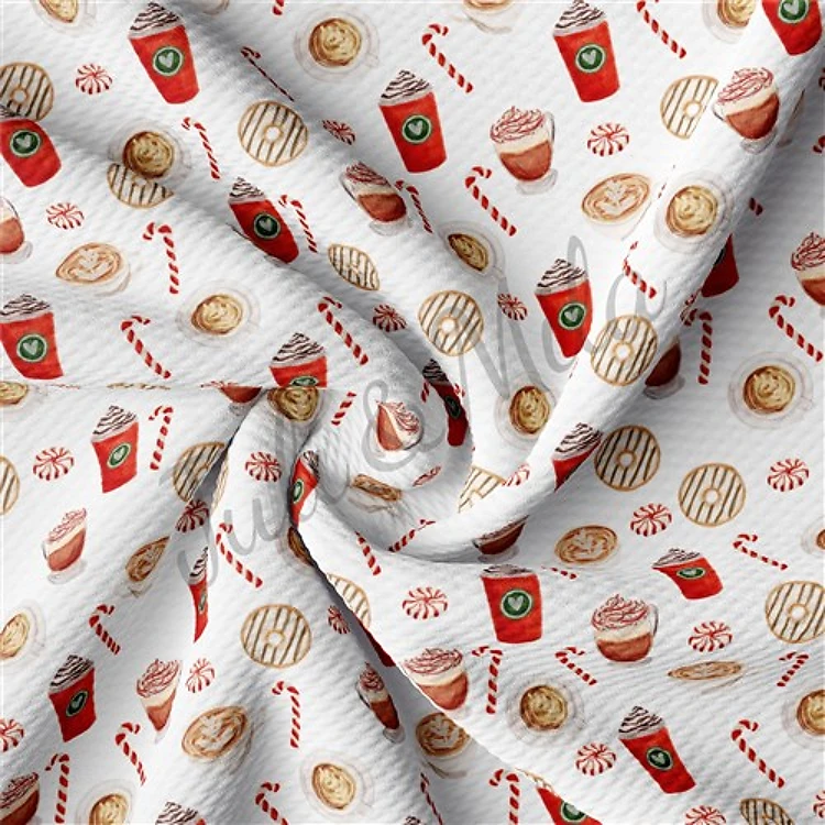 Christmas Liverpool Bullet Textured Stretch Solid Strip Thick Knit Jersey Fabric