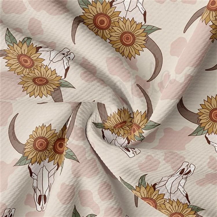 Boho Western Printed Liverpool Fabric AA2170 & Get a Free $89.99 Embroidery Bundle