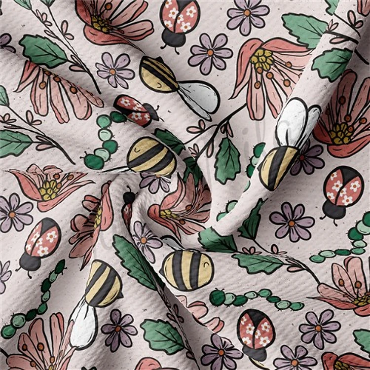 Printed Liverpool Bees Fabric AA1122 & Get a Free $89.99 Embroidery Bundle