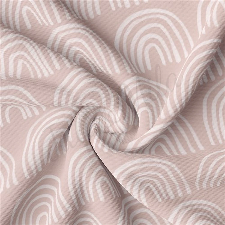 Rainbow Liverpool Bullet Textured Stretch Solid Strip Thick Knit Jersey Fabric