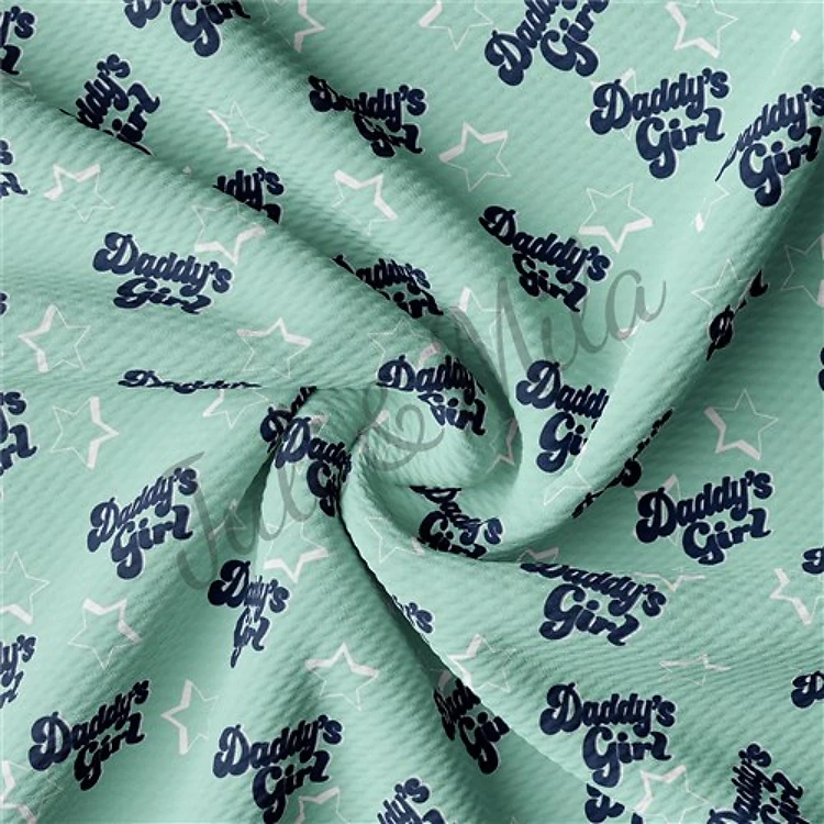 Printed Liverpool Fabric (Daddy"sgirl) & Get a Free $89.99 Embroidery Bundle