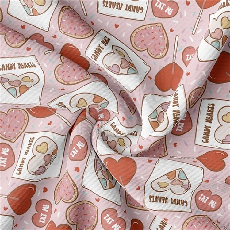 Valentine's Day Printed Liverpool Fabric AA2089 & Get a Free $89.99 Embroidery Bundle