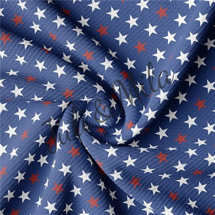 Patriotic 4th of July Printed Liverpool USA Flag (PT & Get a Free $89.99 Embroidery Bundle