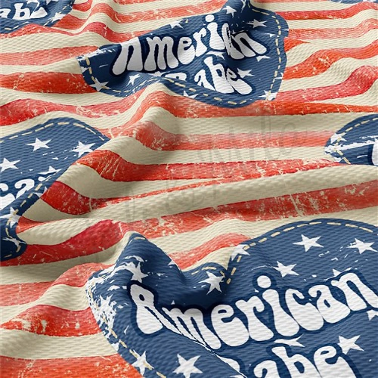 American Patriotic 4th of July Printed Liverpool AA1410 & Get a Free $89.99 Embroidery Bundle