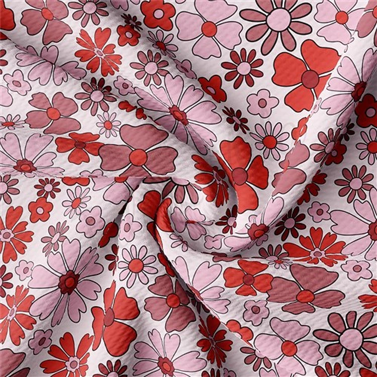 Valentine's Day Printed Liverpool Bullet Textured Stretch Solid Strip Thick Knit Jersey Fabric