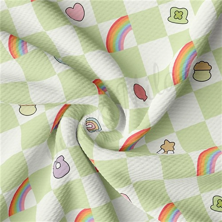 St. Patrick Printed Liverpool Bullet Textured Stretch Solid Strip Thick Knit Jersey Fabric