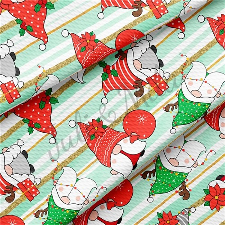 Christmas Liverpool Bullet Textured Stretch Solid Strip Thick Knit Jersey Fabric