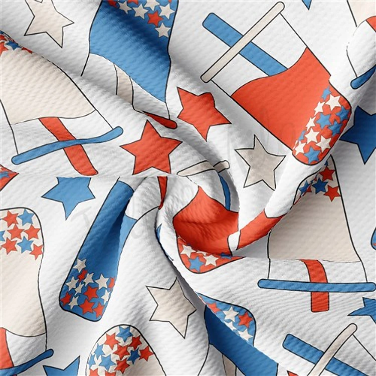 Patriotic 4th of July Printed Liverpool AA1608 & Get a Free $89.99 Embroidery Bundle