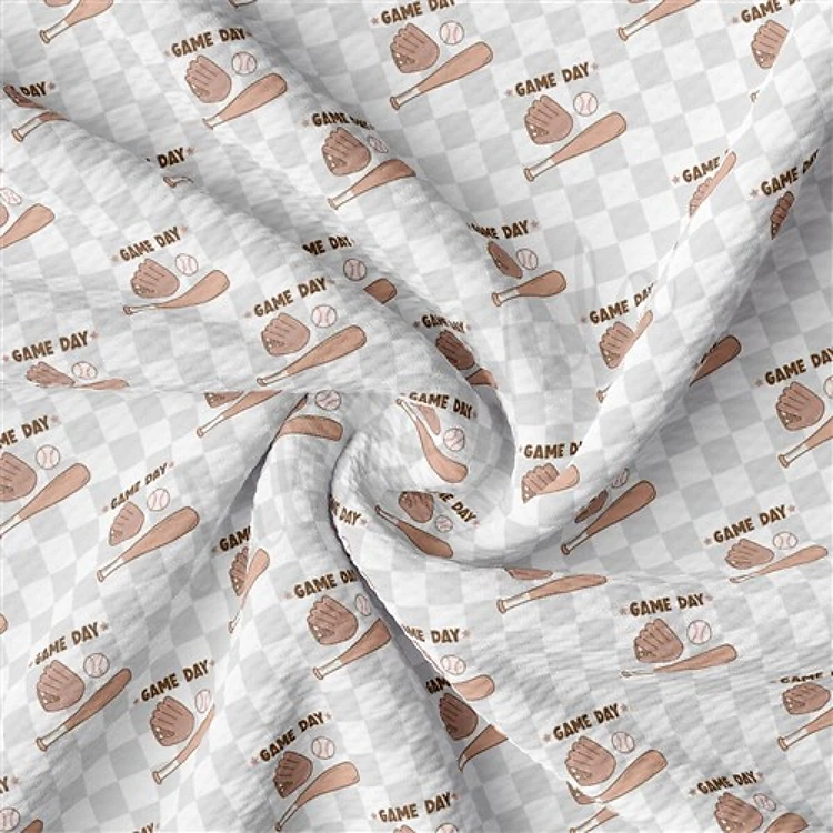 Baseball AA2389 Liverpool Bullet Textured Stretch Solid Strip Thick Knit Jersey Fabric