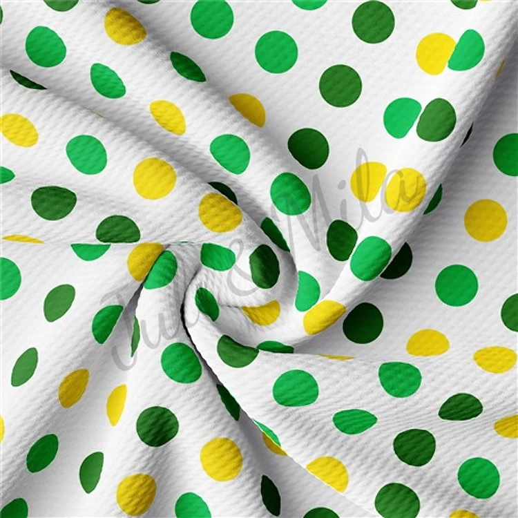 St. Patrick's Day Patrick32 Liverpool Bullet Textured Stretch Solid Strip Thick Knit Jersey Fabric