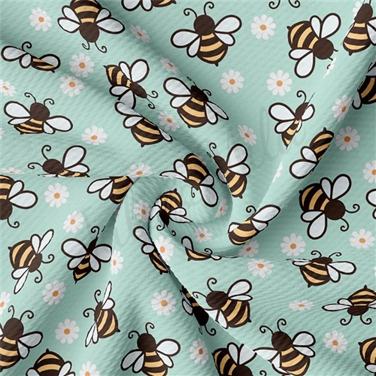 Bees bees Liverpool Bullet Textured Stretch Solid Strip Thick Knit Jersey Fabric