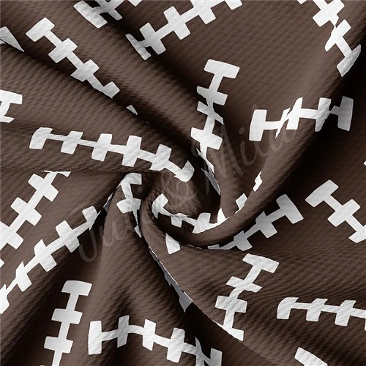 Football Printed Liverpool Bullet Textured Stretch Solid Strip Thick Knit Jersey Fabric