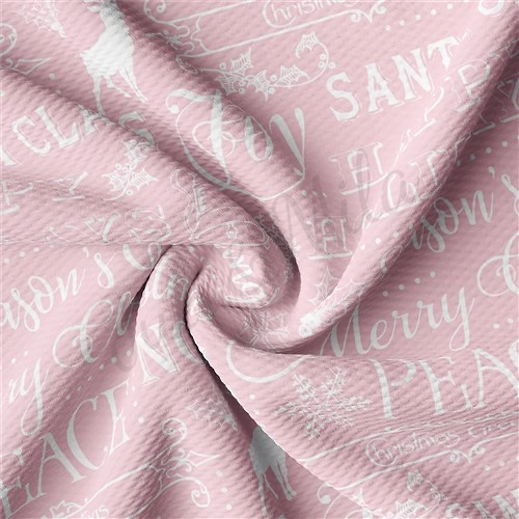 Christmas Printed Liverpool Bullet Textured Stretch Solid Strip Thick Knit Jersey Fabric