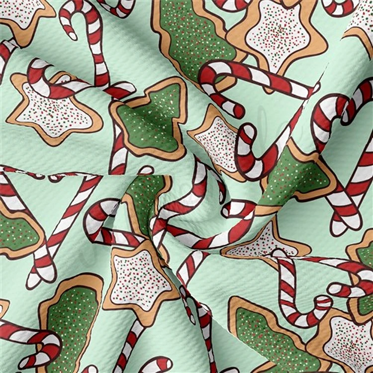 Christmas Christmas Liverpool Bullet Textured Stretch Solid Strip Thick Knit Jersey Fabric