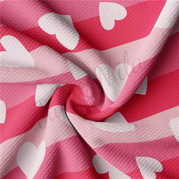 Valentine's Day Liverpool Bullet Textured Stretch Solid Strip Thick Knit Jersey Fabric