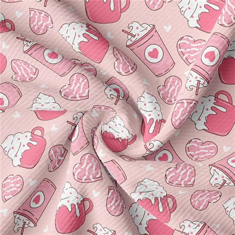 Valentine's Day Hearts Liverpool Bullet Textured Stretch Solid Strip Thick Knit Jersey Fabric