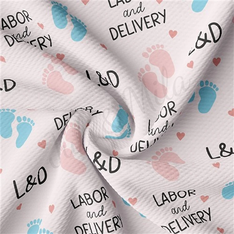 Labor and Delivery Printed Liverpool Bullet Textured Stretch Solid Strip Thick Knit Jersey Fabric