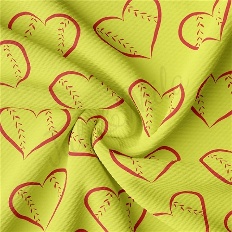 Softball Printed Liverpool Bullet Textured Stretch Solid Strip Thick Knit Jersey Fabric