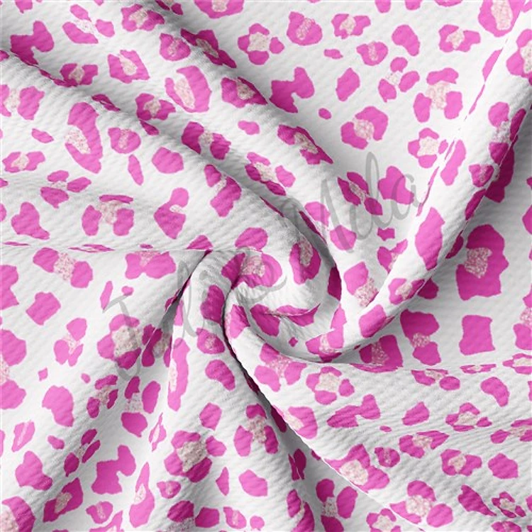 Cheetah Leopard AA172 TBP102 Liverpool Bullet Textured Stretch Solid Strip Thick Knit Jersey Fabric