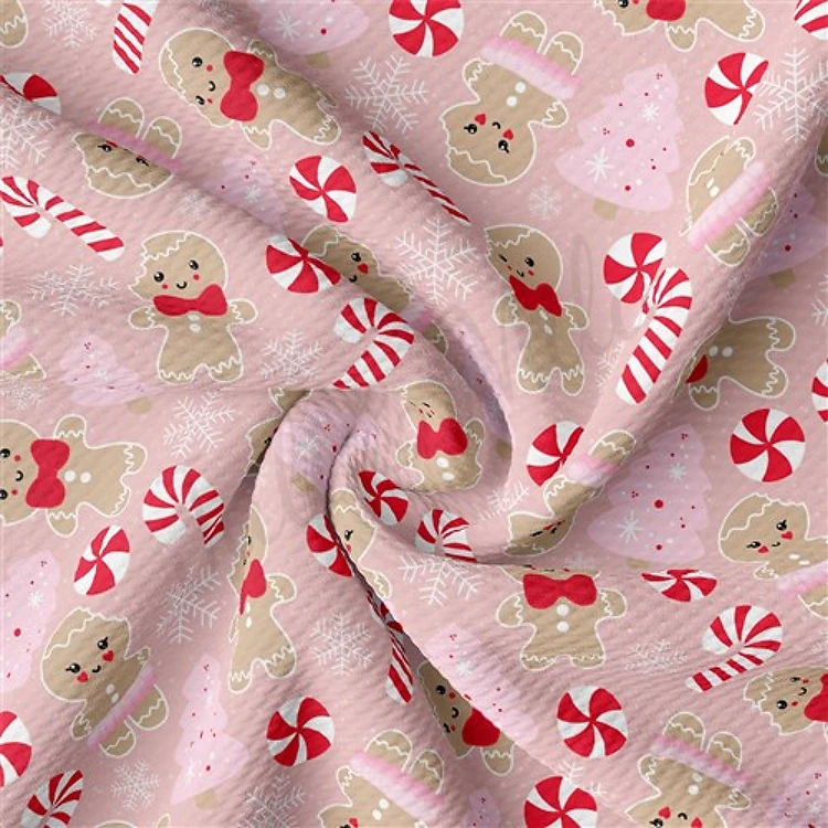 Christmas Christmas Liverpool Bullet Textured Stretch Solid Strip Thick Knit Jersey Fabric