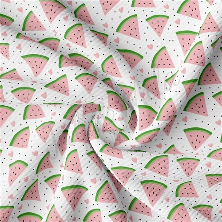 Watermelon Liverpool Bullet Textured Stretch Solid Strip Thick Knit Jersey Fabric