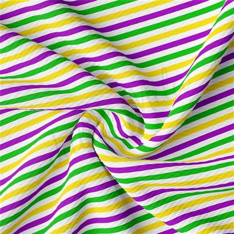 Mardi Gras AA2355 Liverpool Bullet Textured Stretch Solid Strip Thick Knit Jersey Fabric