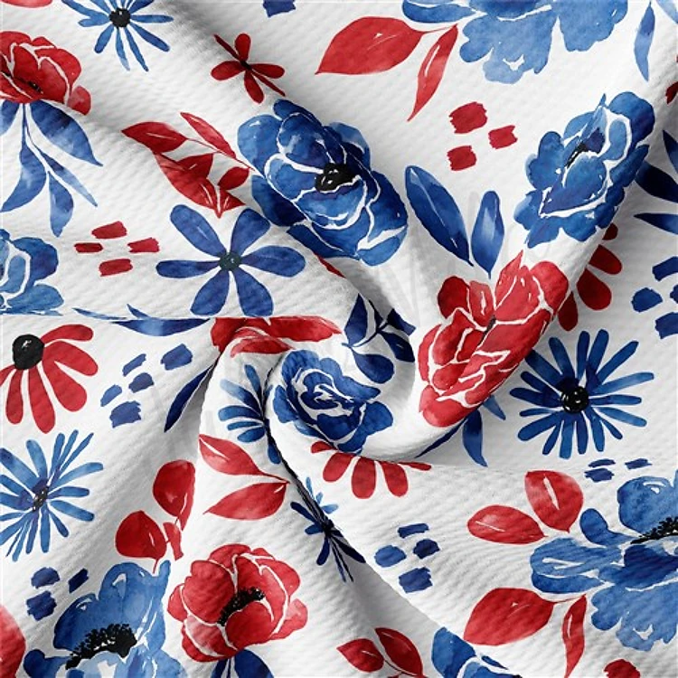 Patriotic 4th of July Printed Liverpool AA1609 & Get a Free $89.99 Embroidery Bundle