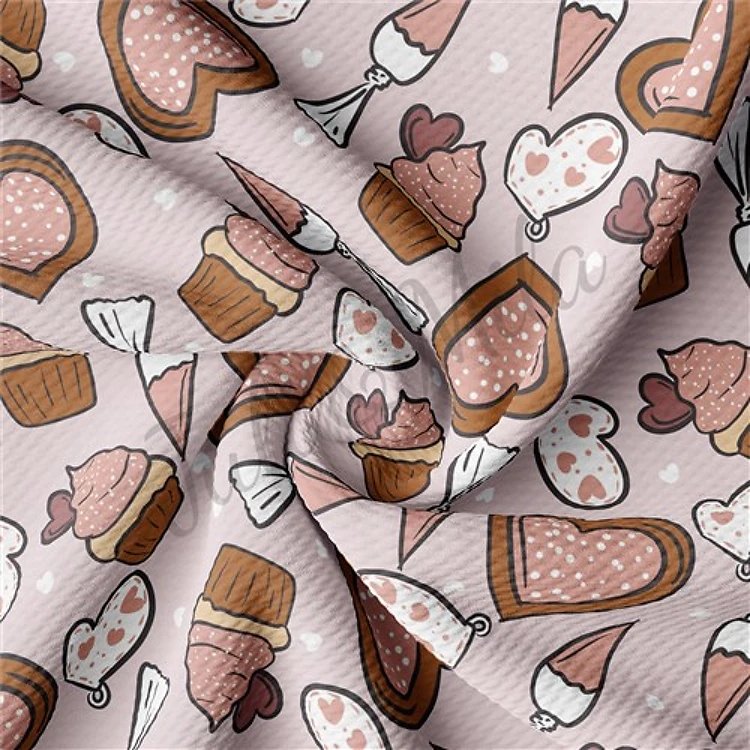 Valentine's Day pastries Liverpool Bullet Textured Stretch Solid Strip Thick Knit Jersey Fabric
