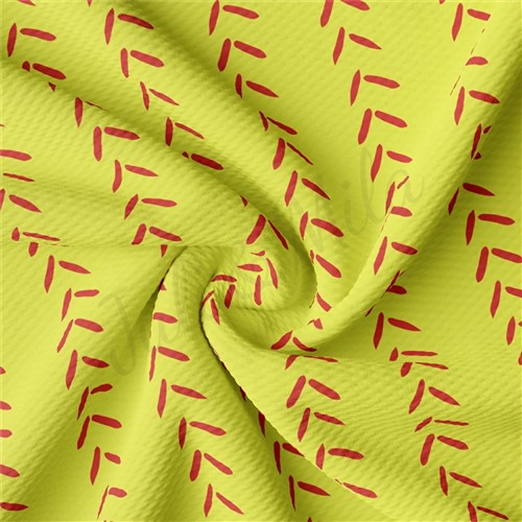 Softball Printed Liverpool Bullet Textured Stretch Solid Strip Thick Knit Jersey Fabric