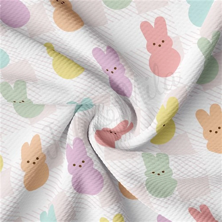 Easter AA2373 Liverpool Bullet Textured Stretch Solid Strip Thick Knit Jersey Fabric