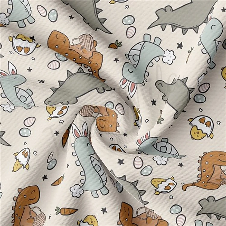 Dino Printed Liverpool Fabric AA2122 & Get a Free $89.99 Embroidery Bundle