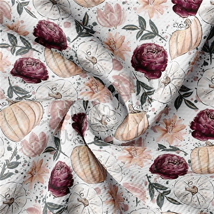 Pumpkin Fall Liverpool Bullet Textured Stretch Solid Strip Thick Knit Jersey Fabric
