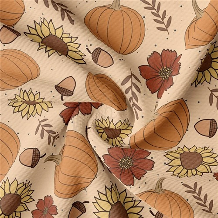 Autumn Fall Halloween Printed Liverpool Fabric AA1952 & Get a Free $89.99 Embroidery Bundle