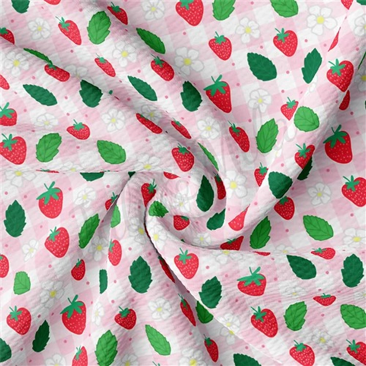 Strawberry Liverpool Bullet Textured Stretch Solid Strip Thick Knit Jersey Fabric