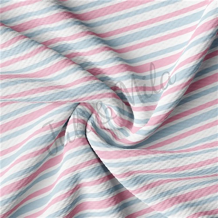 Stripes Hospital Liverpool Bullet Textured Stretch Solid Strip Thick Knit Jersey Fabric